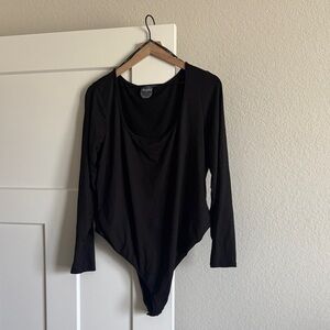 ARULA Black Long Sleeve Bodysuit